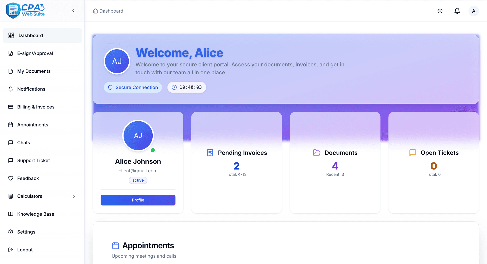 Secure Client Portal